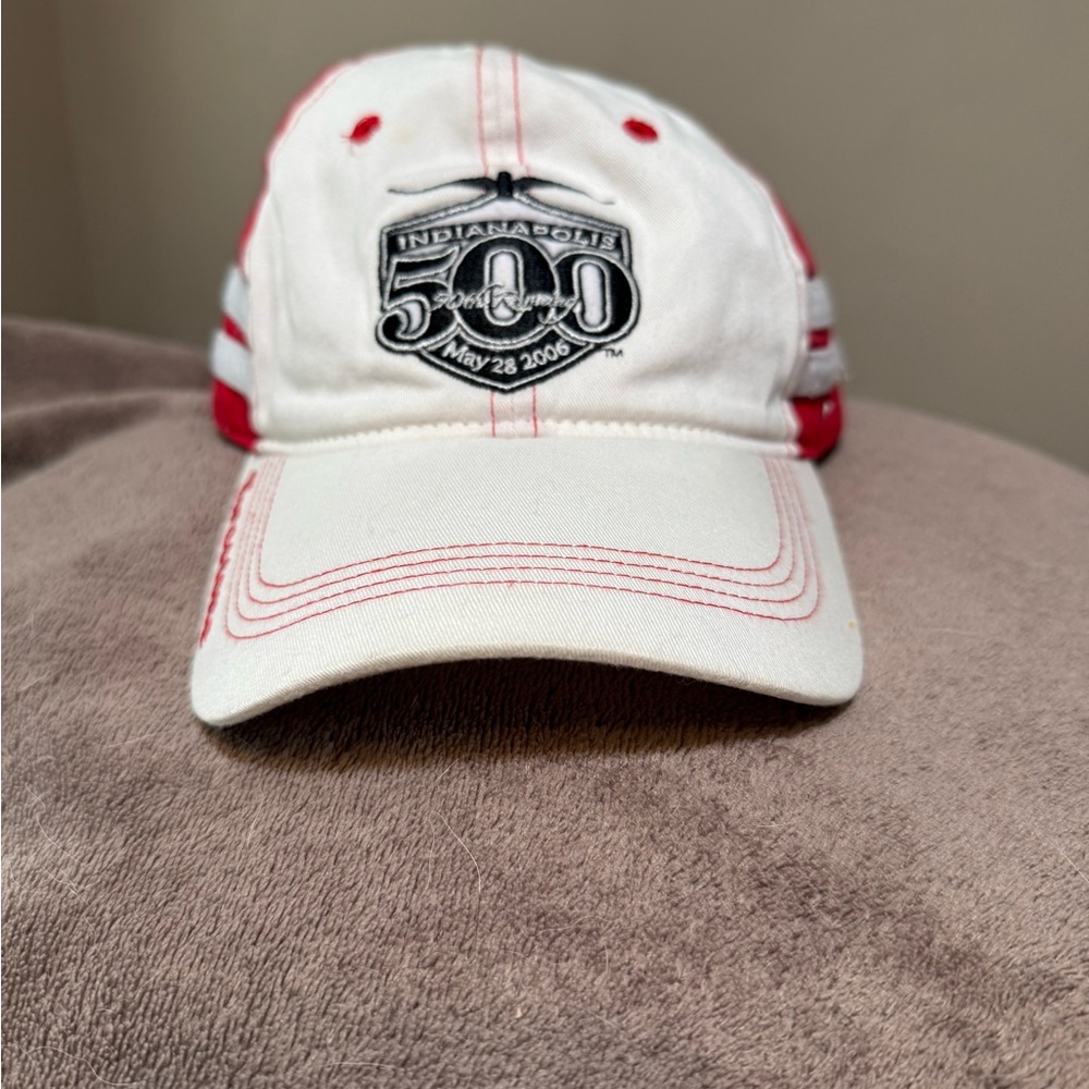 Indianapolis500 May 28 2006 Pit Crew Red White Striped Snapback Firestone Hat